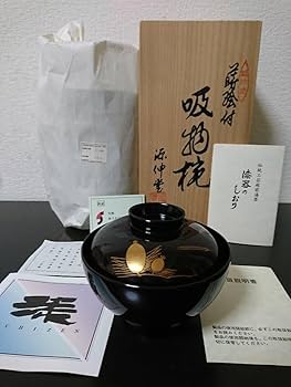 越前塗　越前漆器　お吸物椀５客　天然木　栃の木　手書き金蒔絵　本漆手塗り　未使用 越前塗 越前漆器 お吸物椀5客 天然木 栃の木 手書き金蒔絵 本